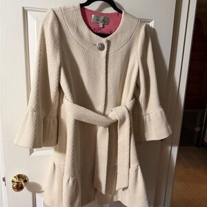 Beth Bowley Ivory Belted Cape